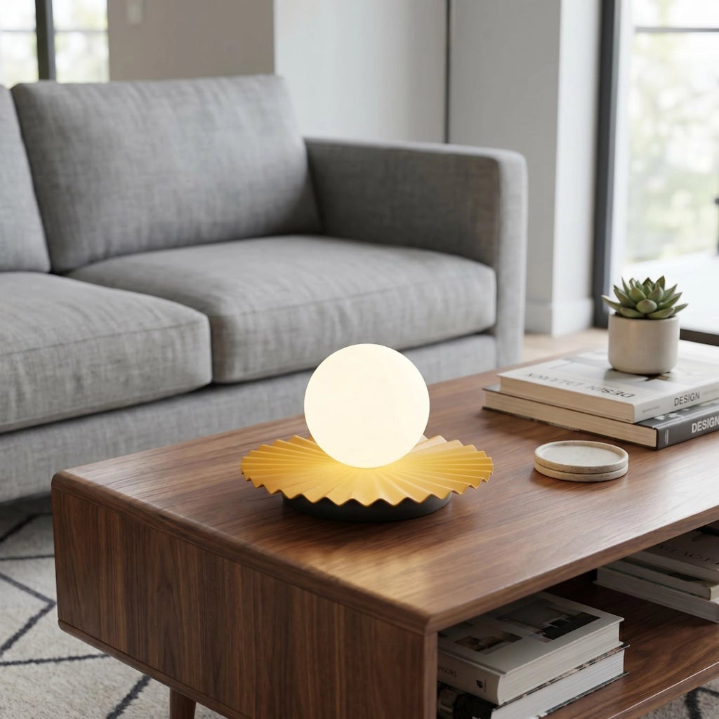 Lampada da tavolo UMBRA Emibig vetro arancione G9