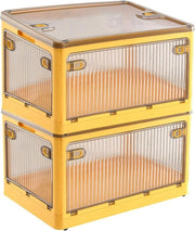 Cassa di stoccaggio in plastica 28L con ruote - cassa di stoccaggio organizzatore giocattoli - giallo