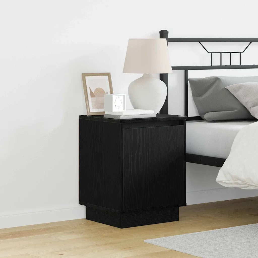 Armadio da Notte 2 pcs Rovere Nero 39 x 34,5 x 50 cm 869597