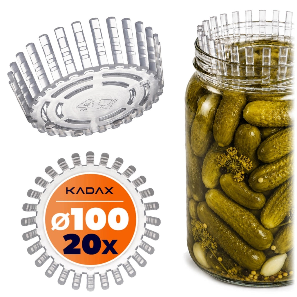 Presse KADAX per barattoli di conserve, colino per cetrioli sottaceto, 100 mm, 20 pezzi