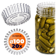 Presse KADAX per barattoli di conserve, colino per cetrioli sottaceto, 100 mm, 20 pezzi