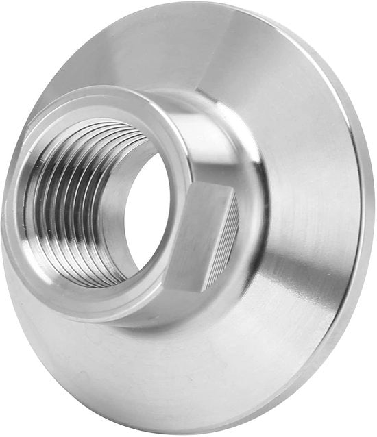 Adattatore femmina Tri clamp 1,5 pollici - In acciaio inox resistente alle corrosioni - 1/2 pollici - Per la produzione domestica - 1,5 pollici a 1/2 pollici