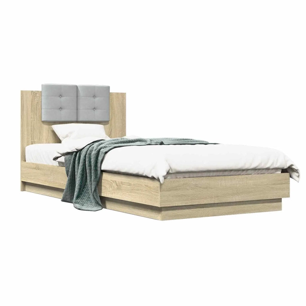 Struttura letto con testata Rovere Sonoma 80 x 200 cm 3429574