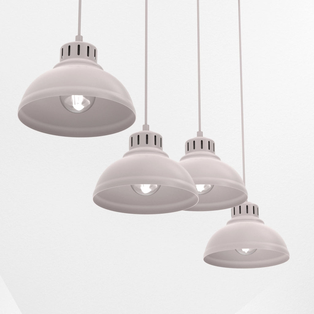 Lampada sospesa Sven 4xE27 kaschmir metallo Luminex