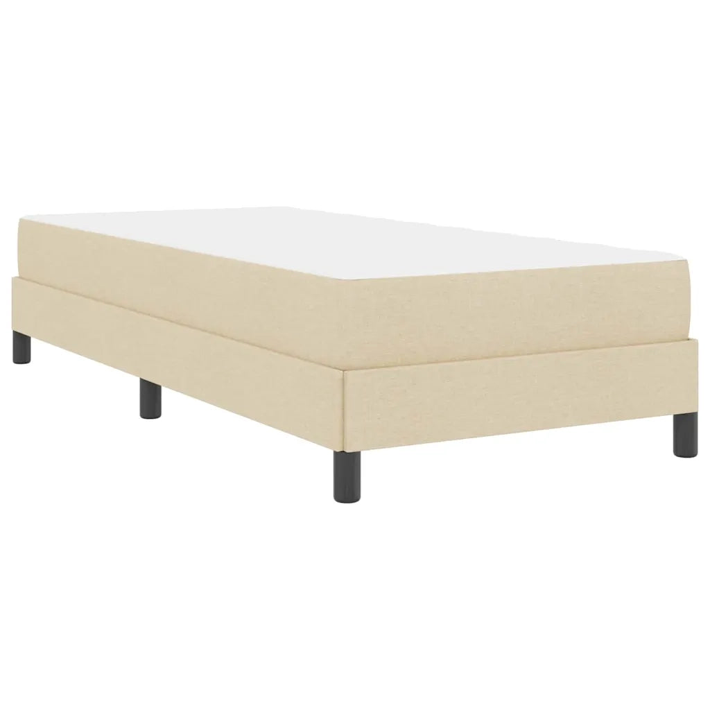 vidaXL Letto a molle con materasso Crema 80 x 200 cm Tessuto