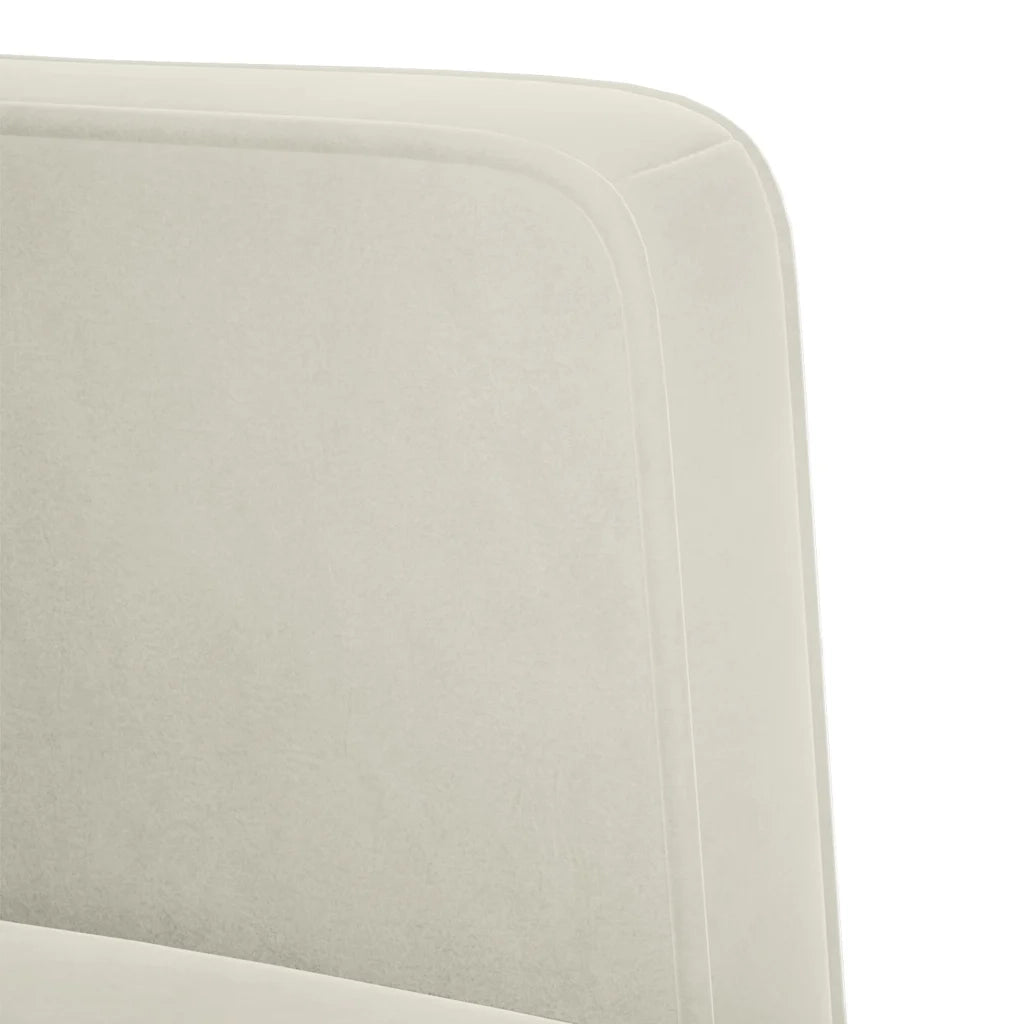 Divano Divanetto-Sofa Crema 111 cm in Velluto