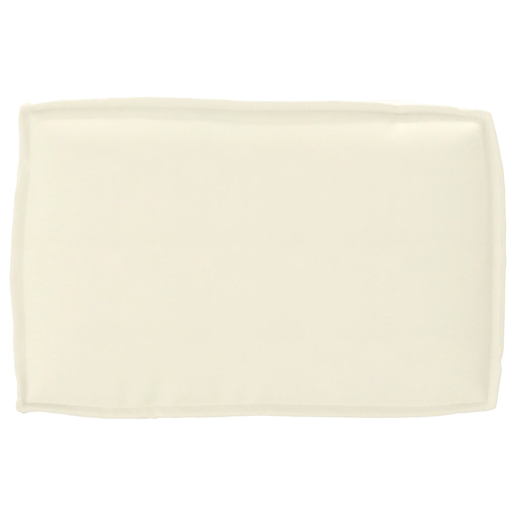 Cuscino per schienale Crema 60x40x12 cm Tessuto Oxford