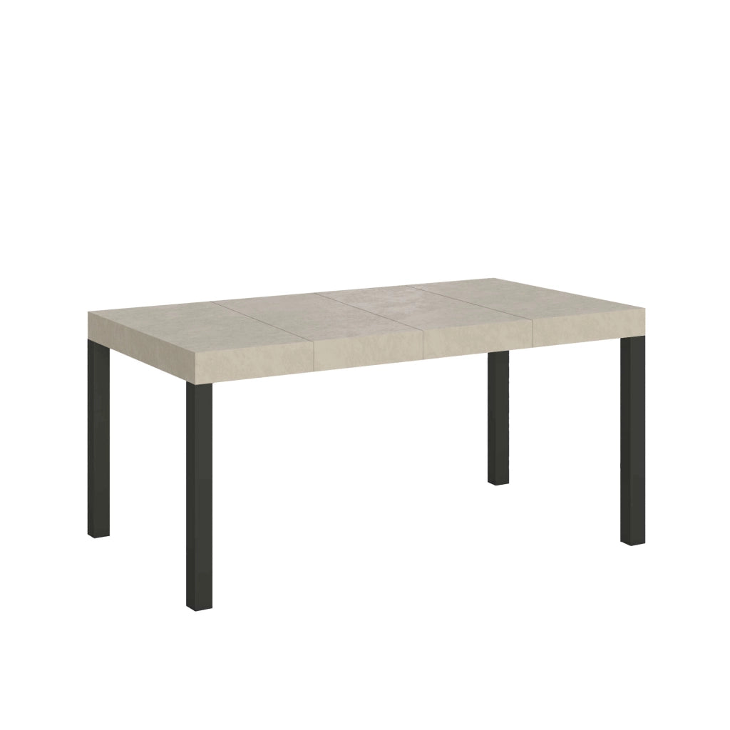 Tavolo allungabile 90x140/400 cm EveryX Premium cashmere gambe antracite