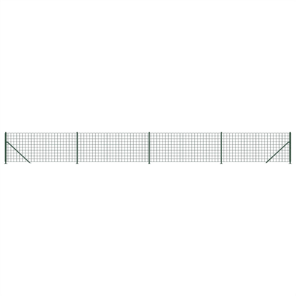 Recinzione Metallica con Flangia Verde 1x10 m 154177
