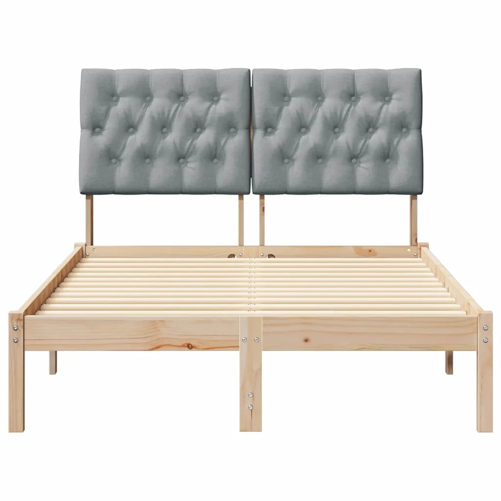 Letto con Testiera Rivestita-Struttura Letto con Testiera Marrone 120 x 190 cm 225064