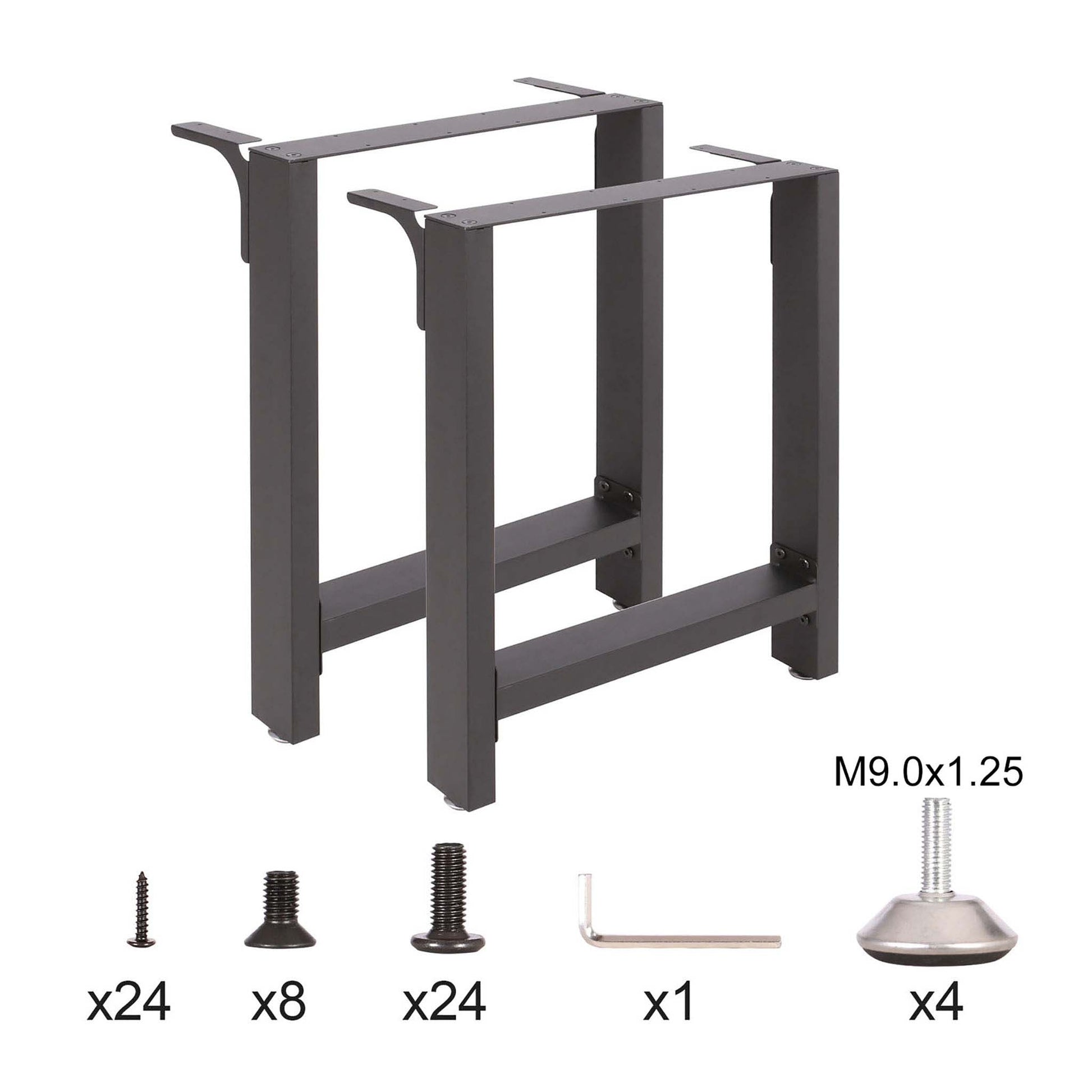 Base per tavolo 90x72 cm verniciatura a polvere nero Telaio per tavoli gambe tavolo