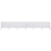 Schermo divisorio in tessuto a 6 pannelli 800 x 120 cm bianco sabbia 02_0008837