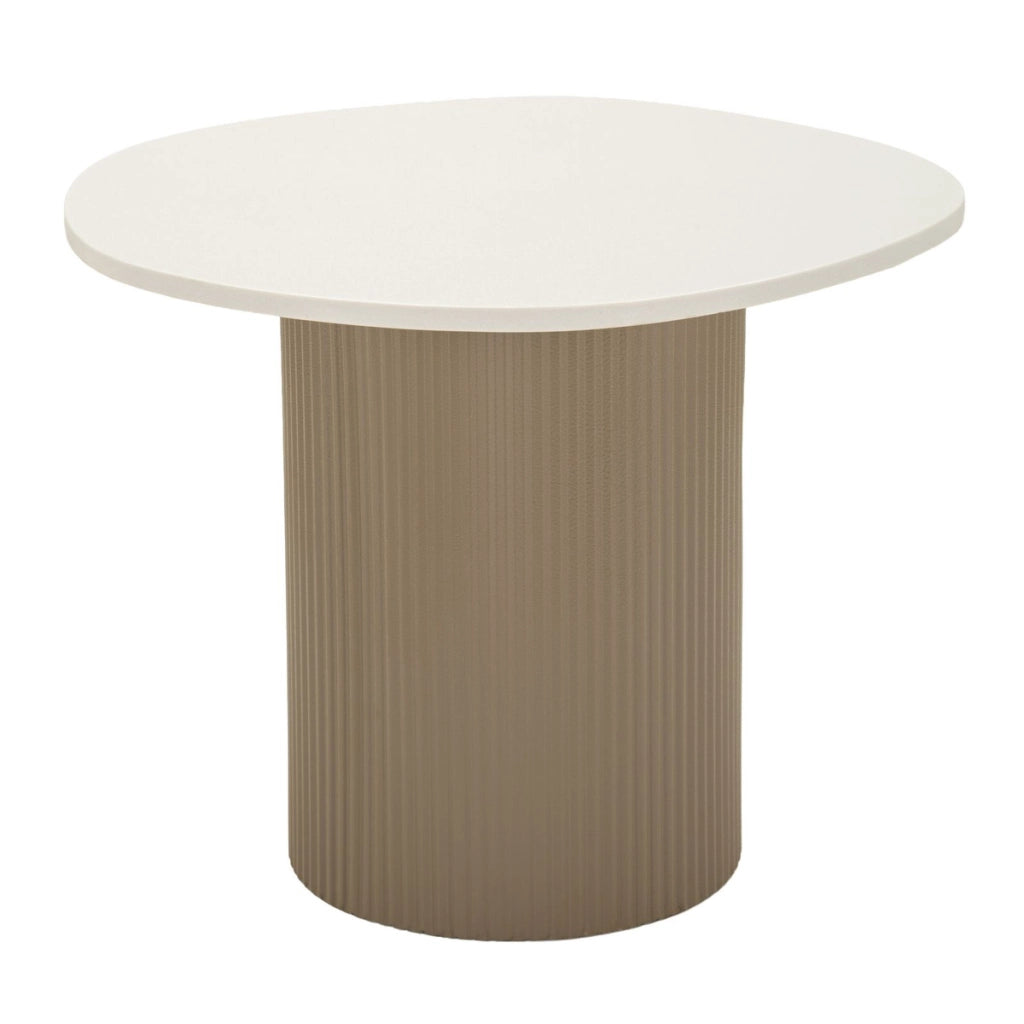 Tavolino VKH1122, Marrone, Marmo Artificiale, 46x48x39 cm