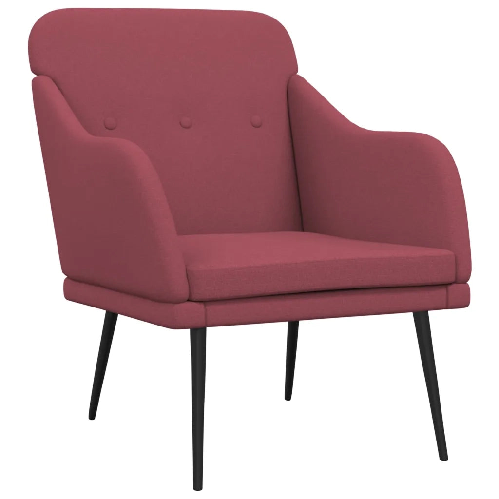 Poltrona Rosso Vino 63x76x80 cm in Tessuto 351477