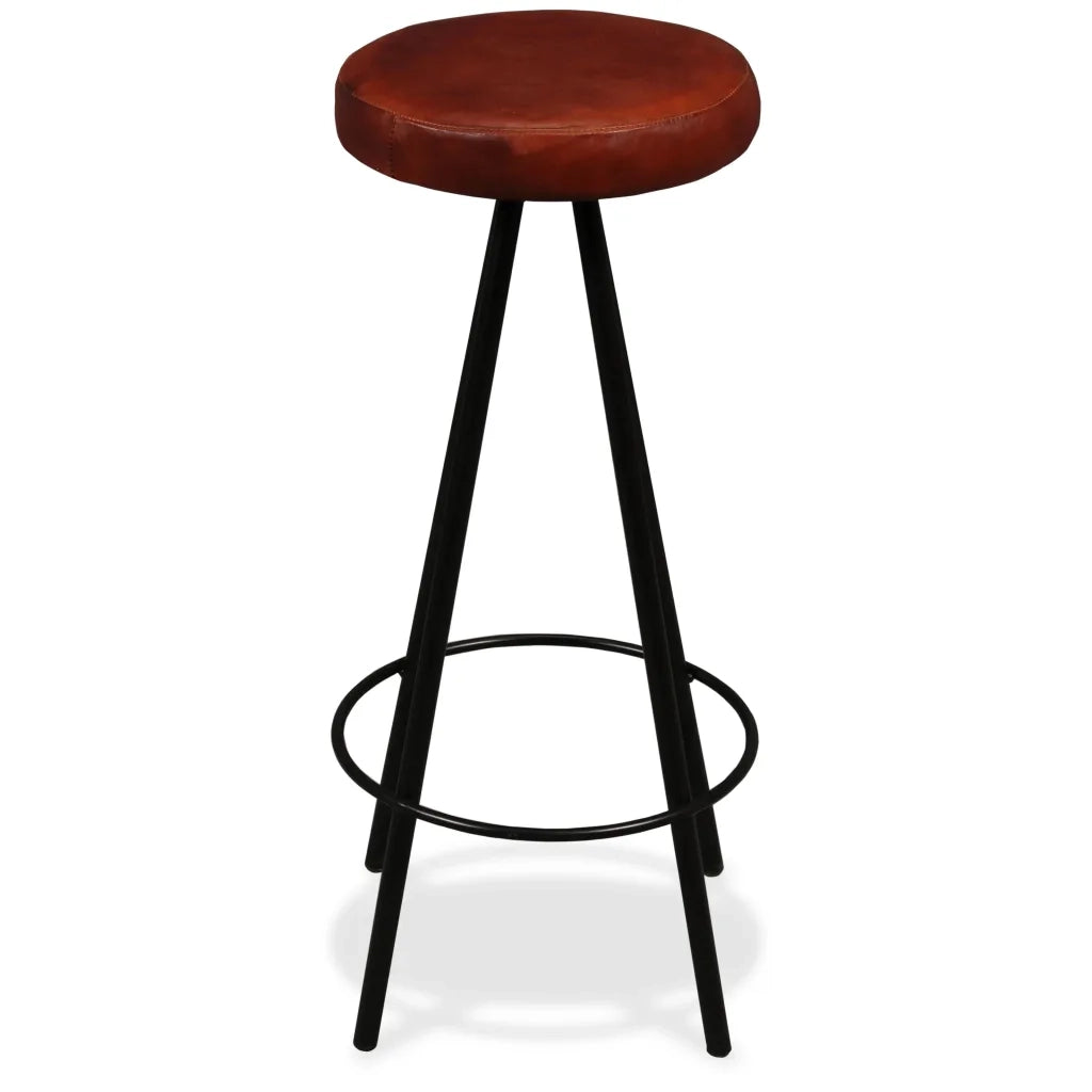 Sgabelli da Bar 4 pz in Vera Pelle 245444