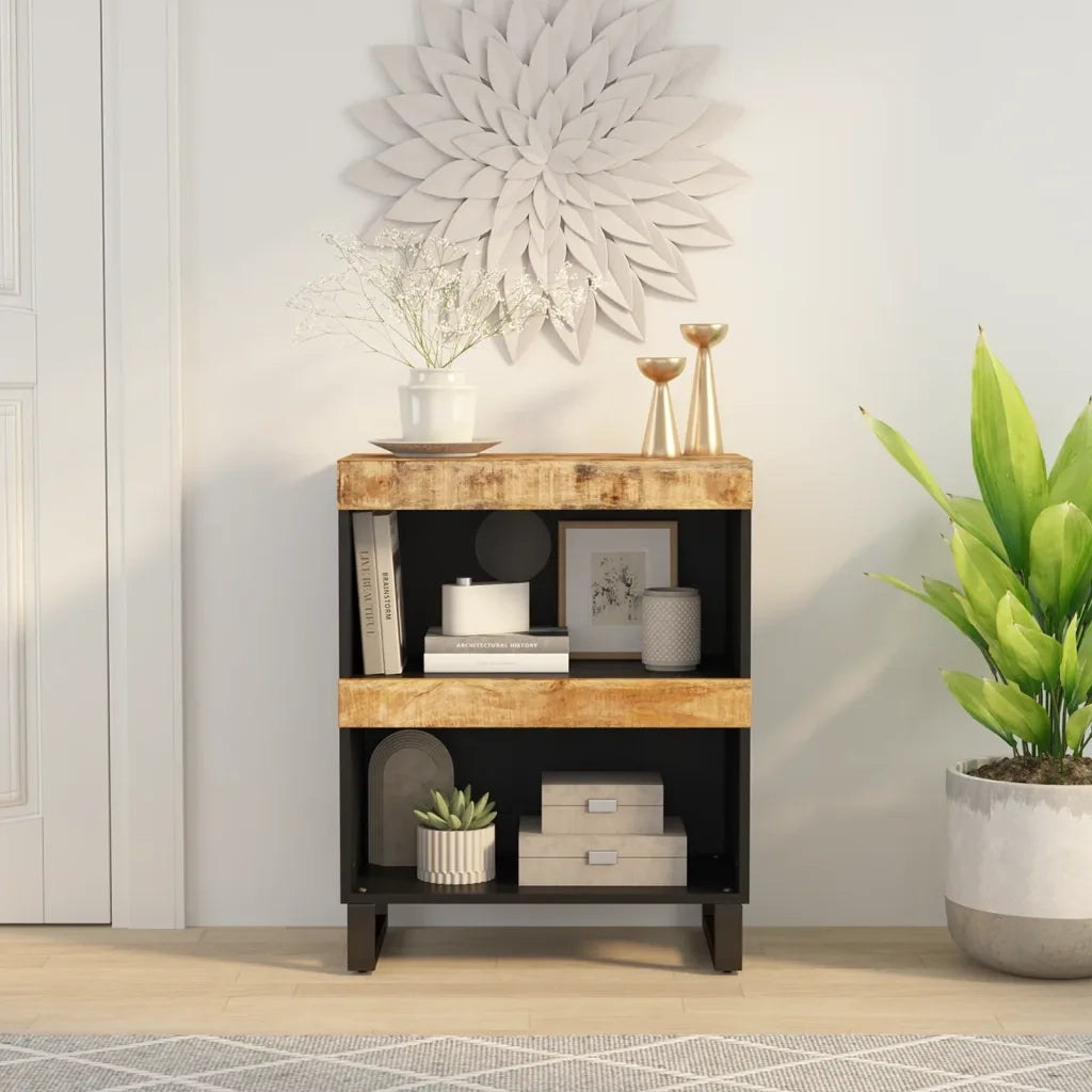 Credenza 60x33x75 cm in Legno Massello di Mangocod mxl 79461