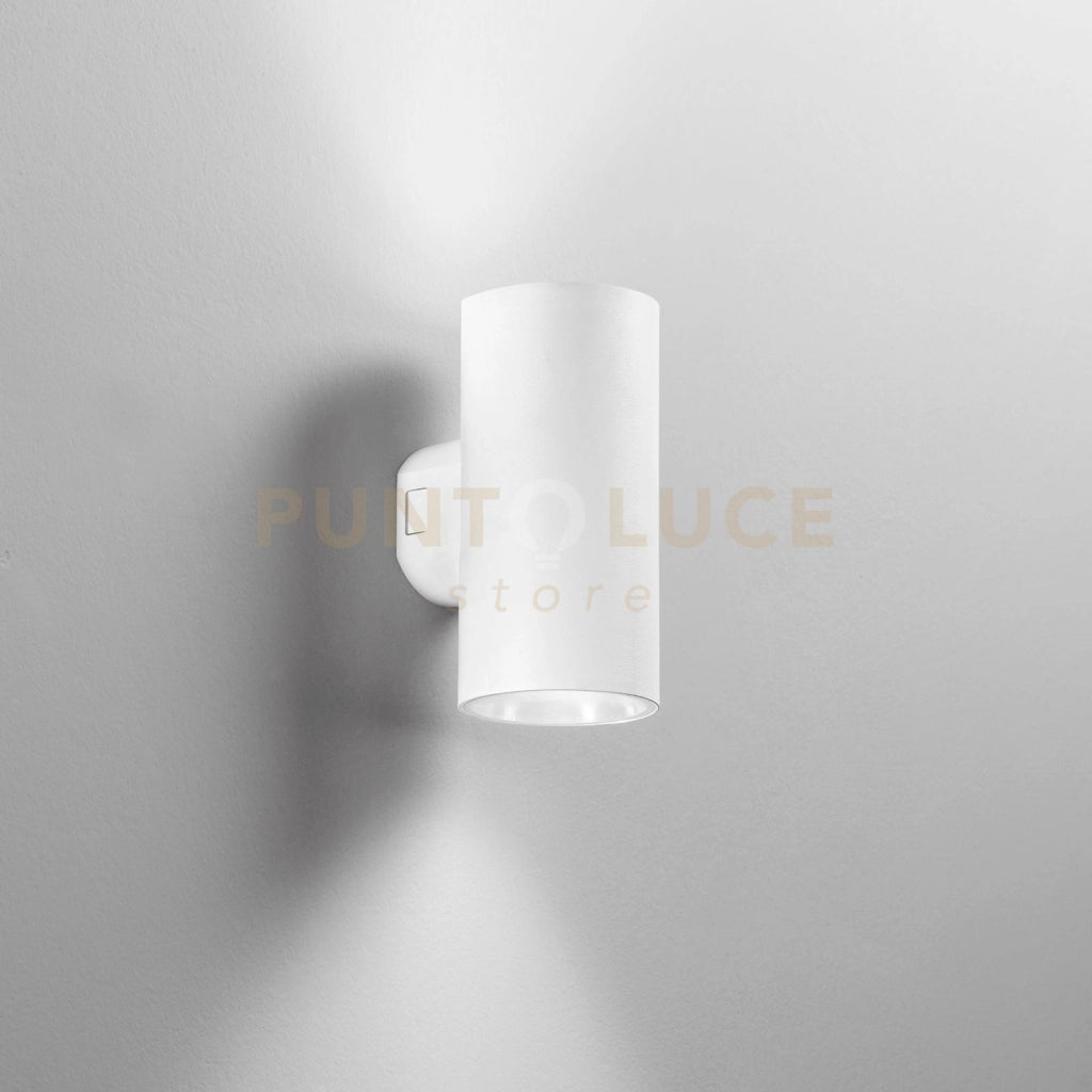 APPLIQUE BIEMISSIONE LED POLO BIANCA TONDA 16W 1960LM CCT 3000K / 4000K IP65 7,8X9,9X16,2CM