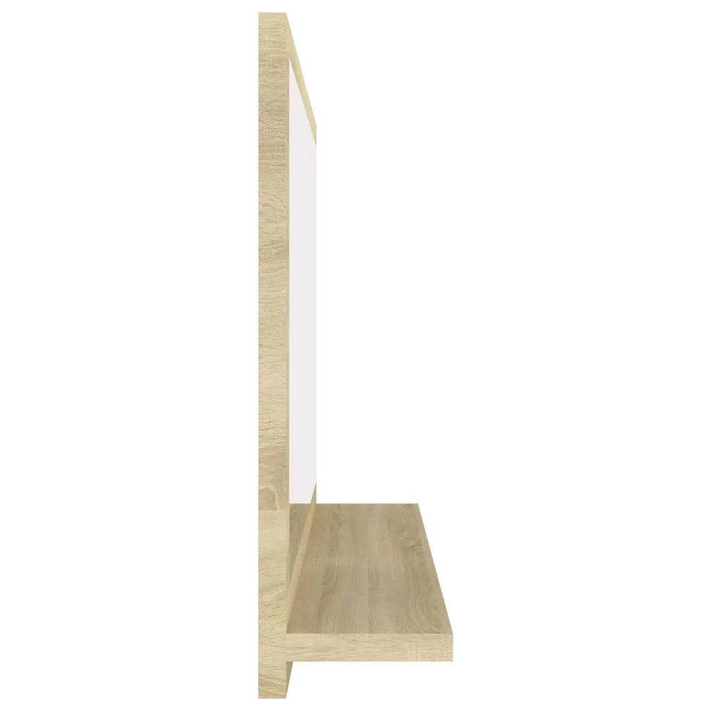 Specchio da bagno-Specchio decorativo Rovere Sonoma 60x10,5x37 cm Legno Multistrato