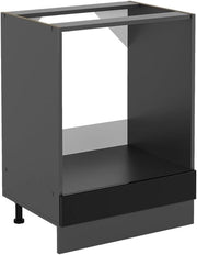 Mobile per forno da incasso R-Line, Nero lucido, 60 cm senza piano di lavoro, per la libera combinazione all'interno di sistemi cucina modulari