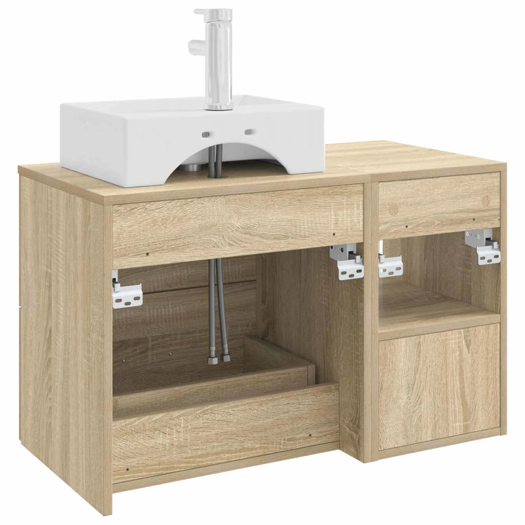 Set di mobili per il bagno 2 pcs Rovere Sonoma 3403890