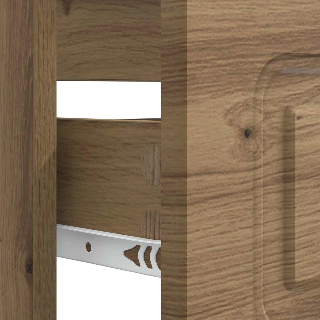 Armadio per Lavabo da Bagno UTRECHT Rovere Artigianale 897684