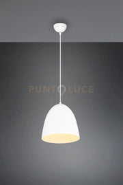 TILDA SOSPENSIONE METALLO CUPOLA BIANCA D.25CM 1 LUCE ATTACCO E27