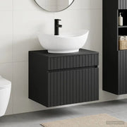 Set di mobili per il bagno Nero Legno ingegnerizzato 3404311