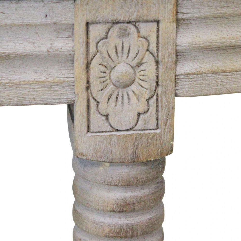 Panca Margi in Tessuto 125x45x48 h cm in Legno Beige