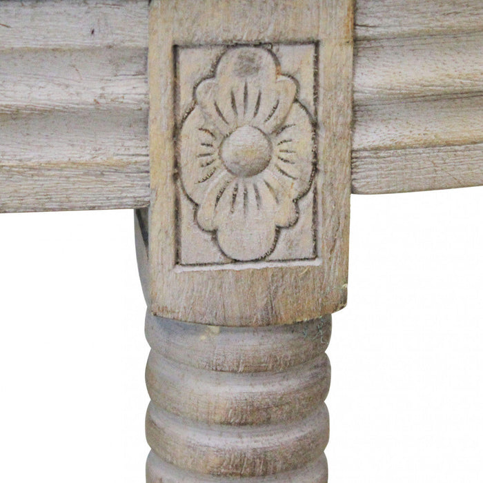 Panca Margi in Tessuto 125x45x48 h cm in Legno Beige