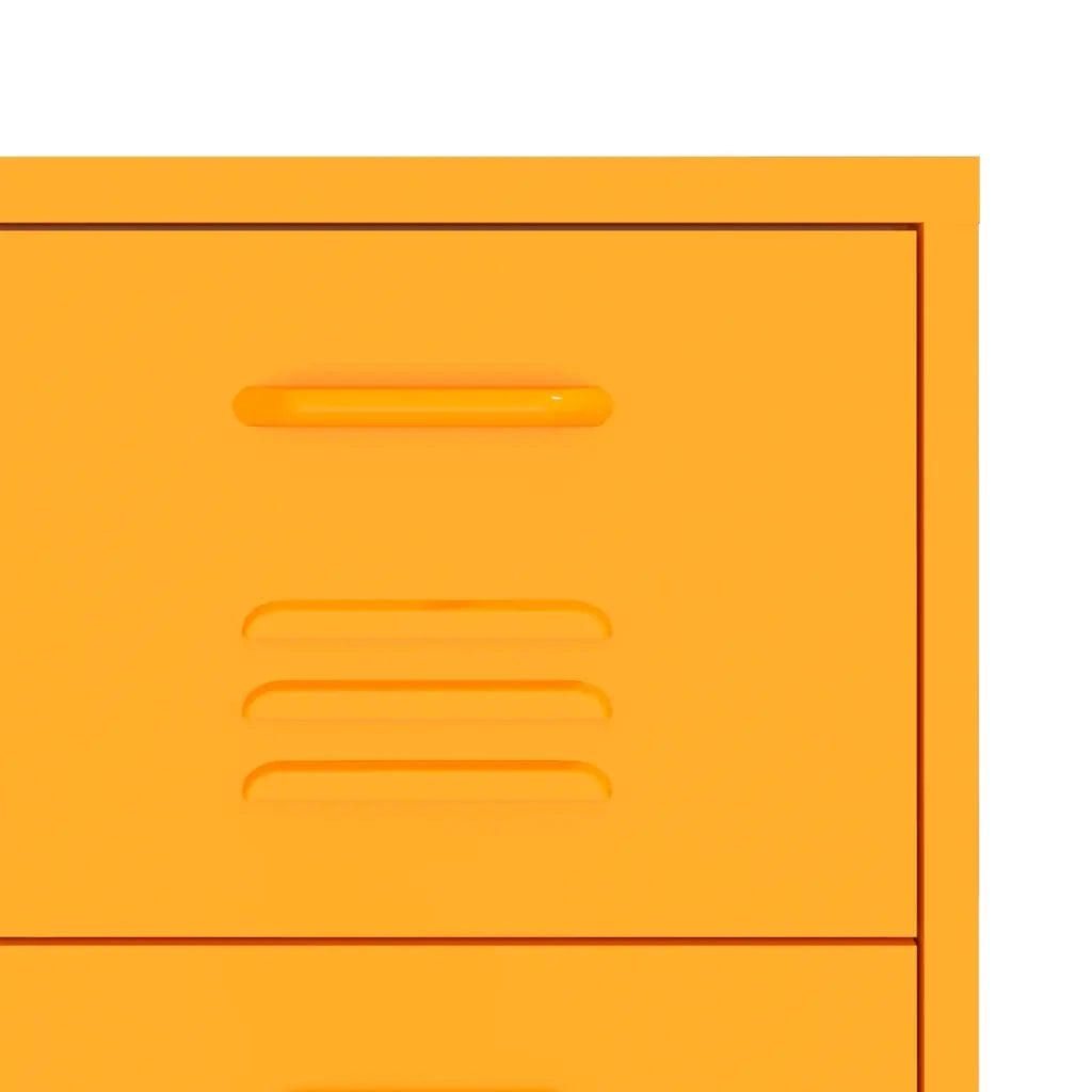 Cassettiera Giallo Senape 80x35x101,5 cm in Acciaio 336146