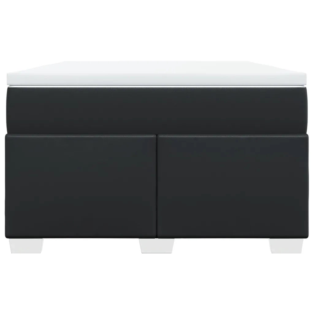 Giroletto a Molle con Materasso Nero 120x200 cm in Similpelle 3285205