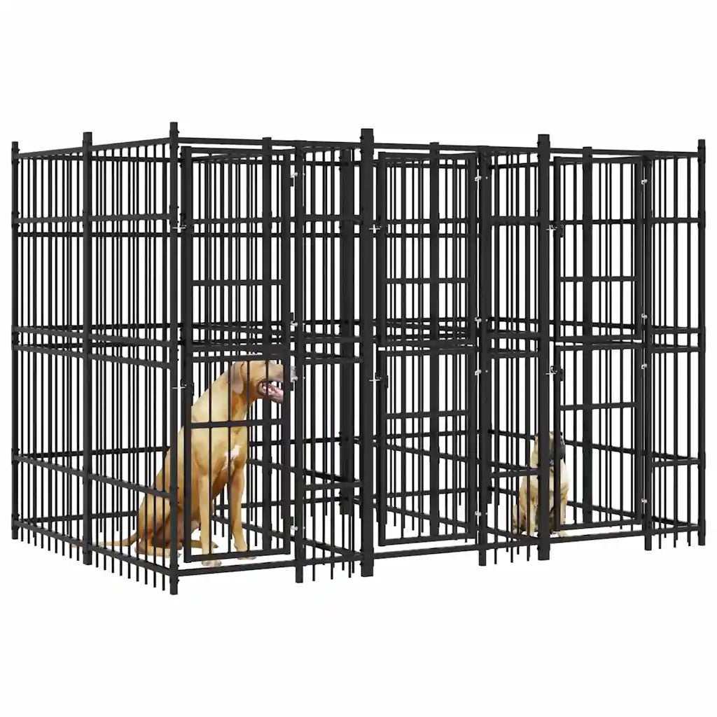 Gabbia per Cani da Esterno in Acciaio 5,53 m² 3097938