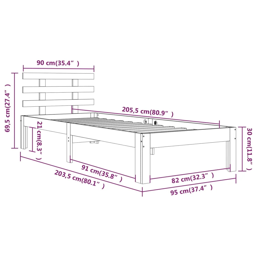 Giroletto in Legno Massello 90x200 cm cod mxl 60659