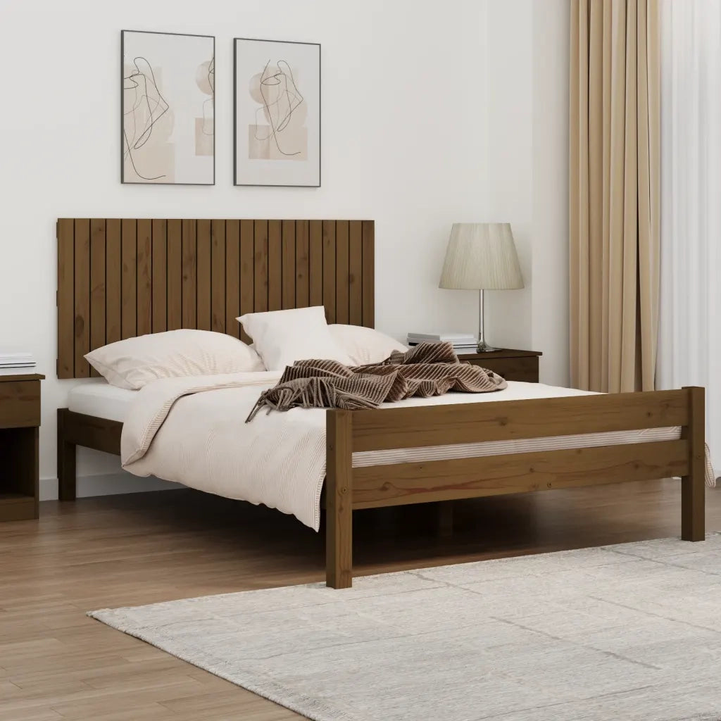 Testiera da Parete Ambra 140x3x60 cm in Legno Massello di Pino