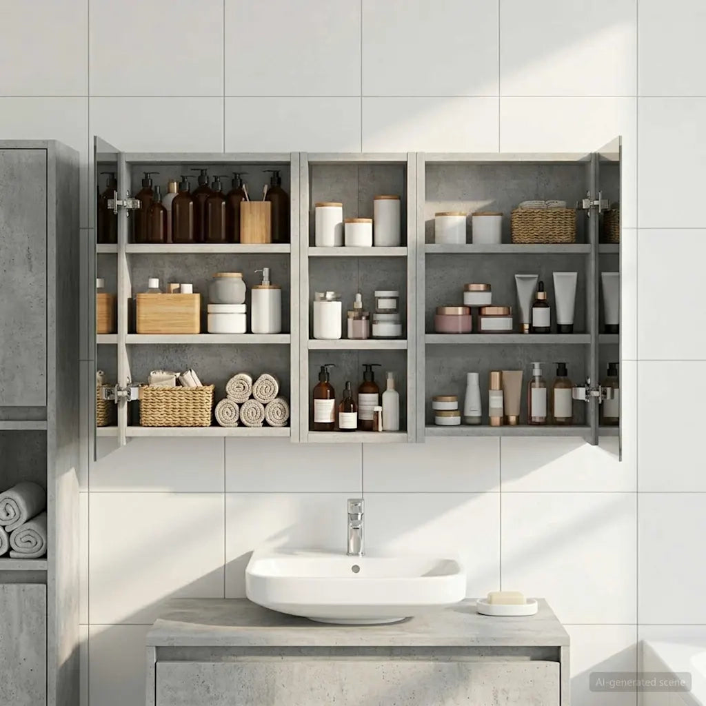 Set di Armadi da Bagno con lo scaffale 3 pcs 80 x 10,5 x 50 cm 3403651