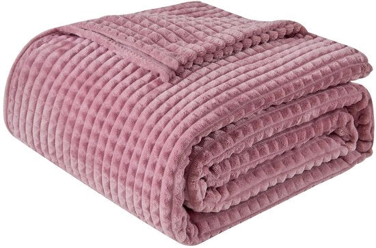 Piumino soffice a tocca 3D, Decongestionante caldo morbido, Piumino per divano, Piumino per letto, Piumino per soggiorno, Grigio/porpora, 130 x 150 cm