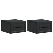 Mobiletto da notte a muro 2 pcs Nero 34,5 x 33 x 20 cm 899278