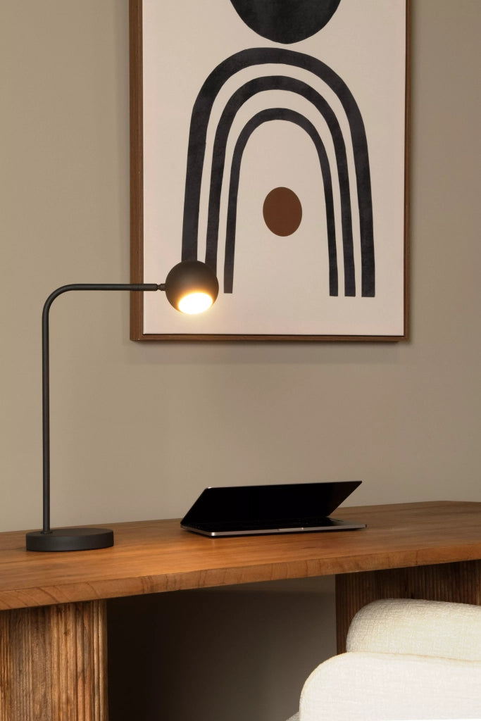 Lampada scrivania nera spot LED 3W dimmer touch Comet Lucide