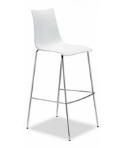 SGABELLI ZEBRA SET DA 2 ANTISHOCK H 80 in POLICARBONATO e in ACCIAIO CROMATO SCAB DESIGN - Bianco 310