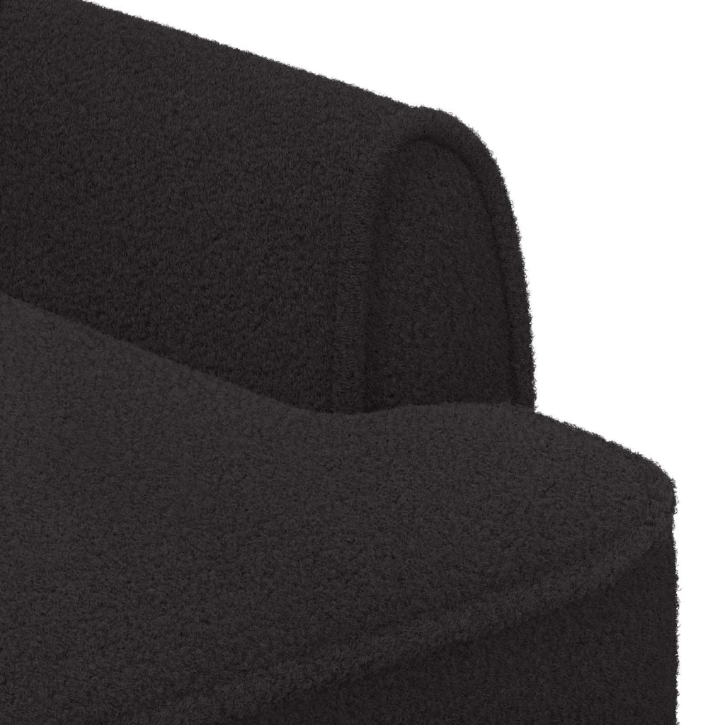 Loveseat con bottoni imbottiti Nero 117 x 67 x 77 cm Bouclé 42041826