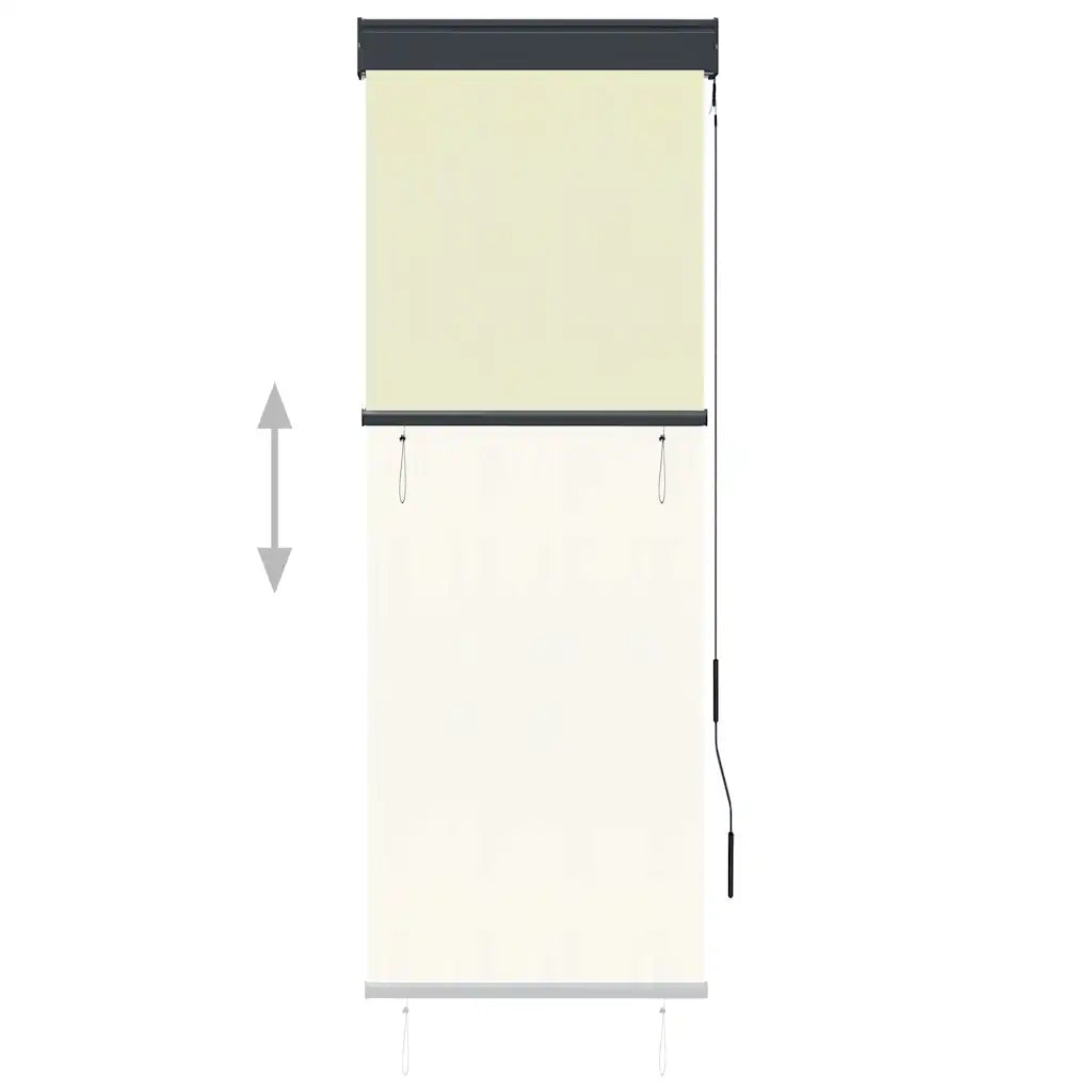 Tenda a Rullo per Esterni-Tenda da sole avvolgibile 60x250 cm Crema