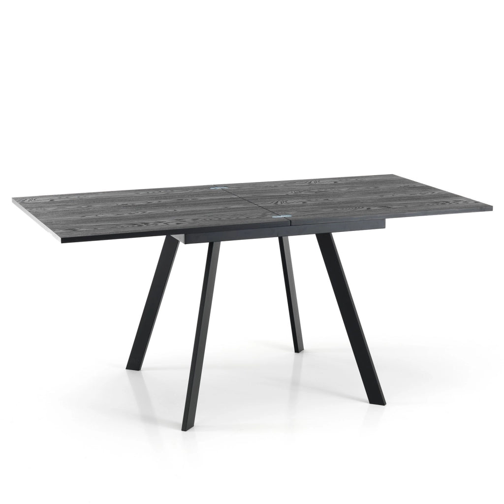 Tavolo allungabile TAKLA BLACK WOOD in MDF nero effetto legno