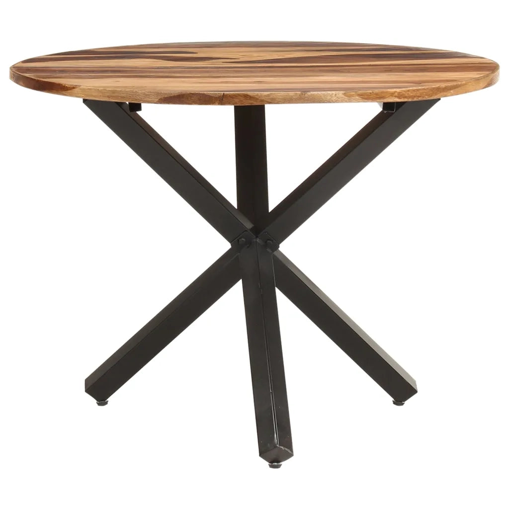 Tavolo da Pranzo 100x100x75 cm Legno di Acacia Finitura Ambra 321683