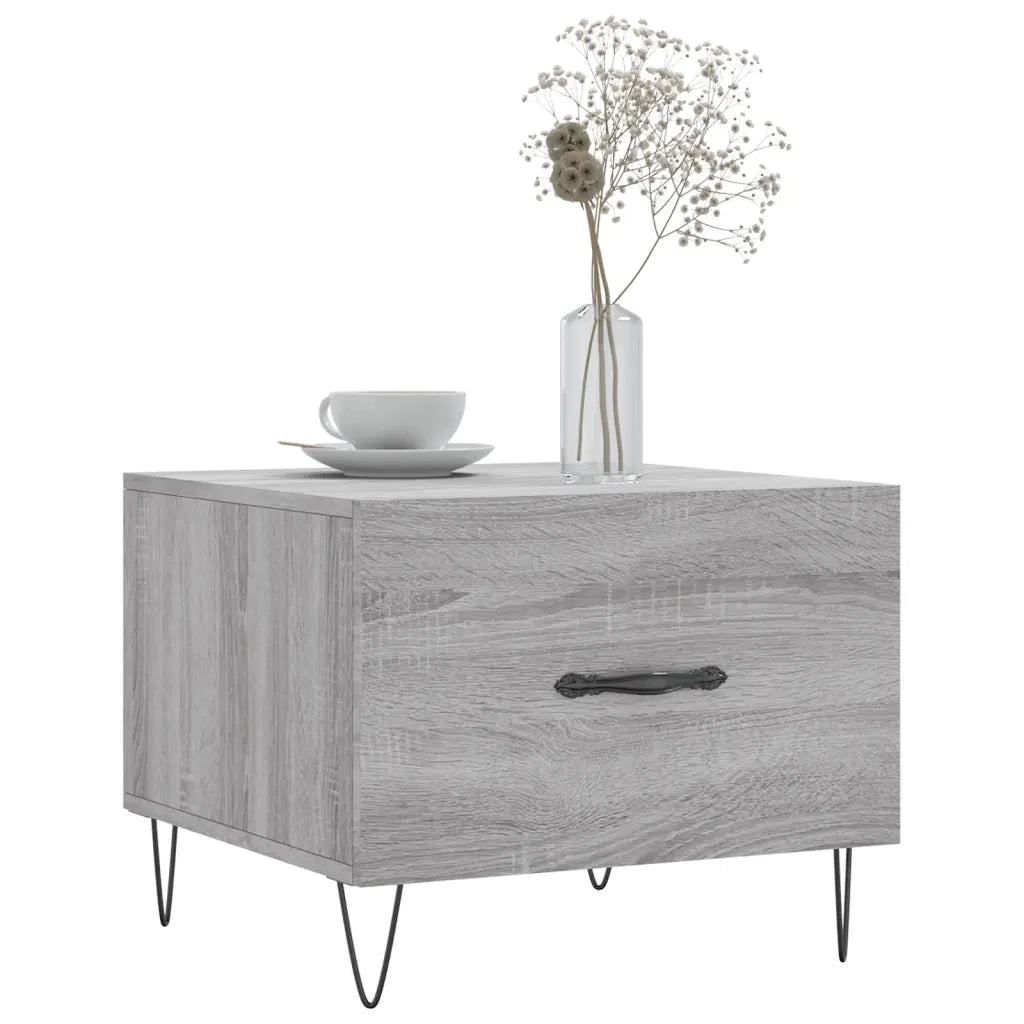 Tavolino da Salotto-Tavolino da soggiorno-Tavolo Grigio Sonoma 50x50x40 cm Legno Multistrato 733856