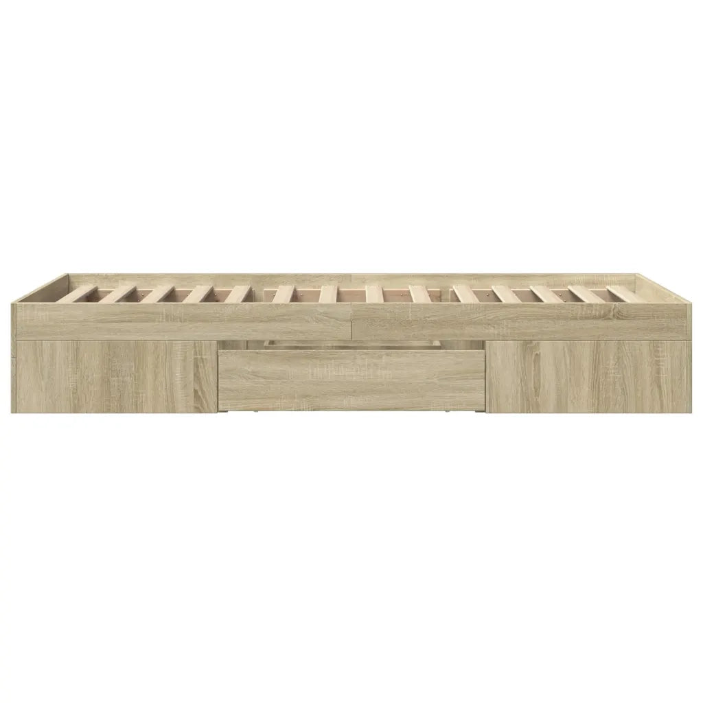 Giroletto senza Materasso Rovere Sonoma 90x200 cm in Truciolato
