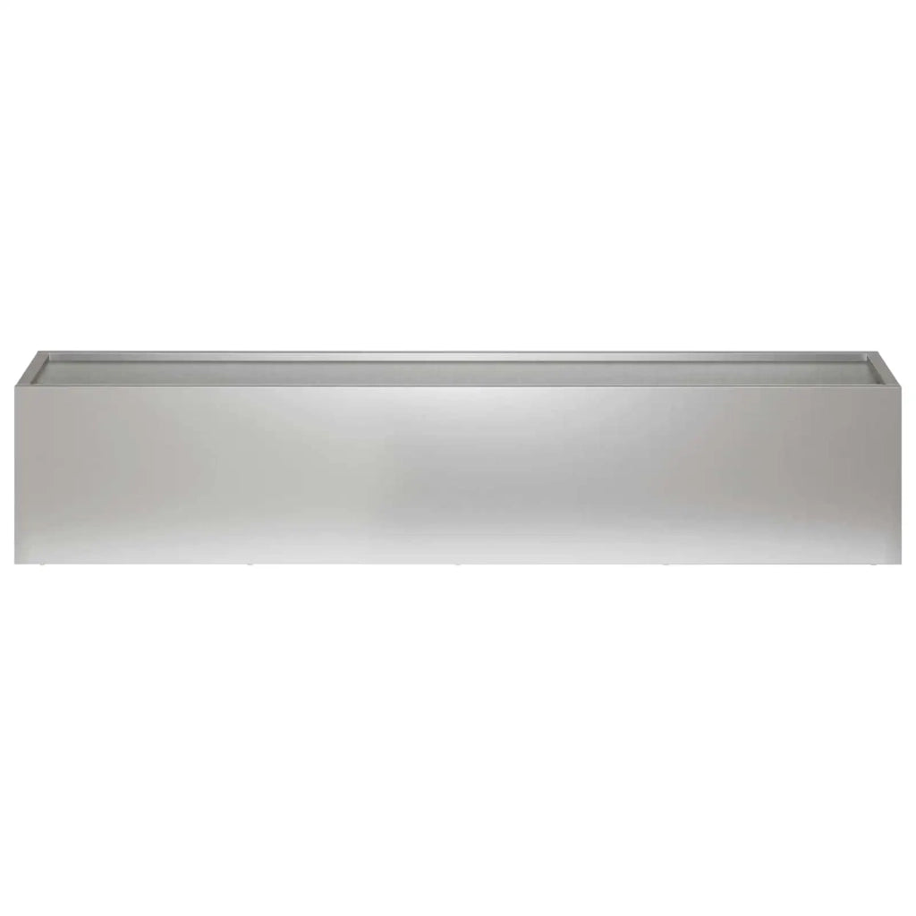 Vaso da giardino 2 pz Argento 80 x 20 x 20 cm Acciaio zincato 8005173