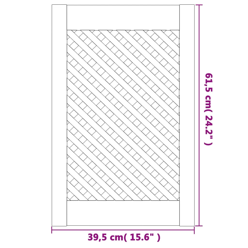 Ante con Design a Reticolo 2 pz 39,5x61,5 cm in Legno di Pino 372790