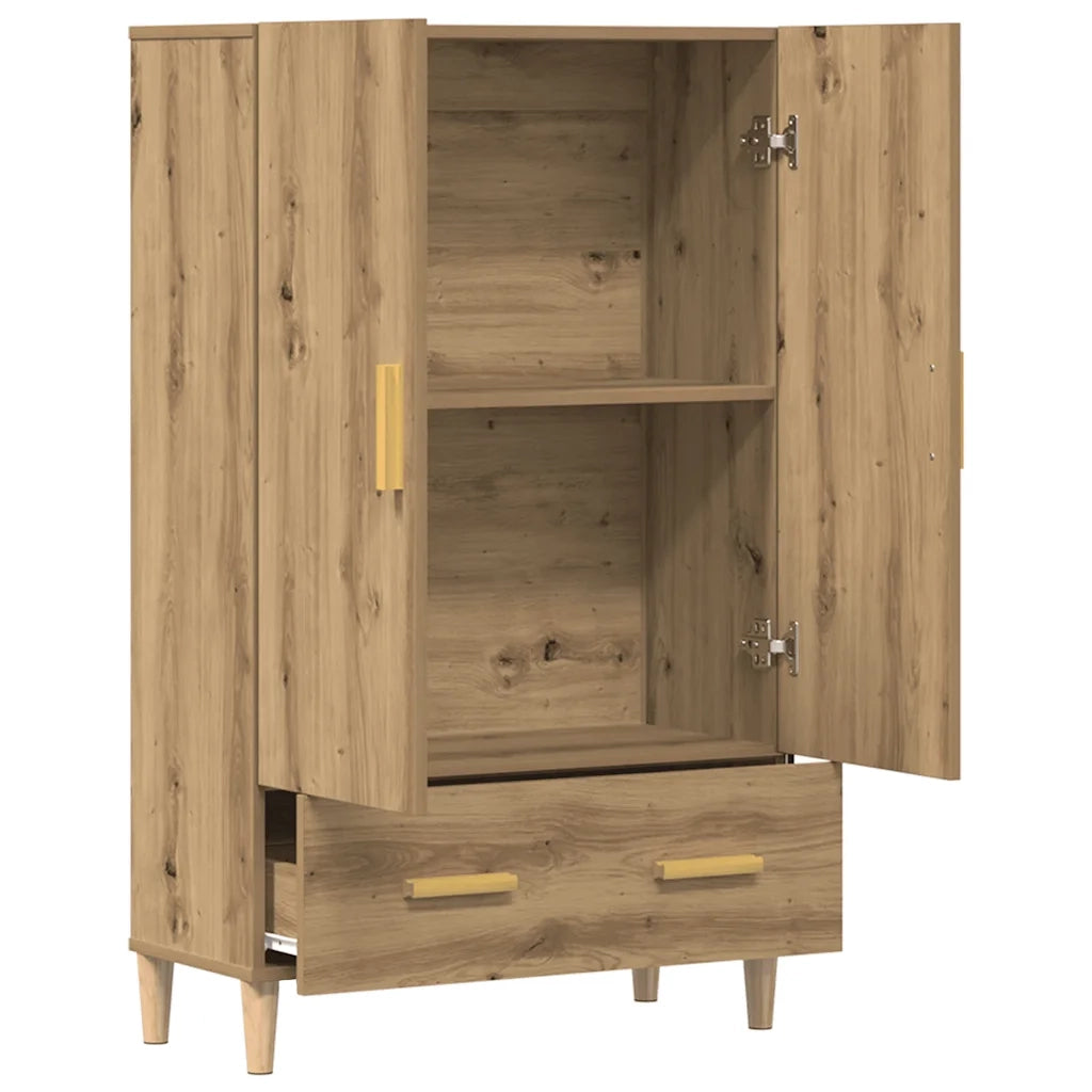 Credenza Rovere Artigianale 70x31x115 cm in Legno Multistrato 856915