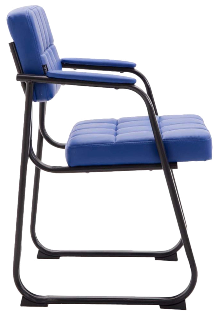 Set di 2 sedie per visitatori Canada B in finta pelle blu