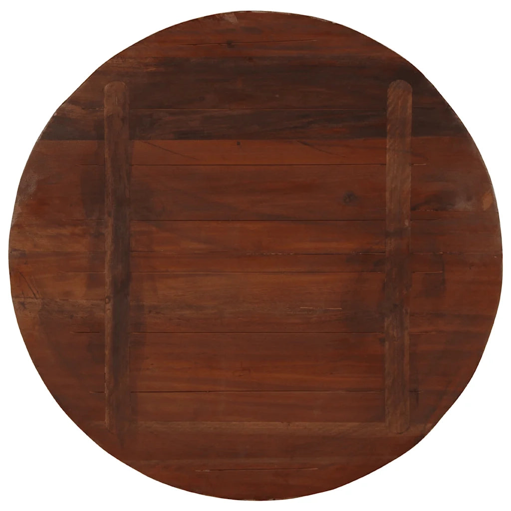 Piano per Tavolo Ø 90x2,5 cm Rotondo Legno Massello di Recupero 370044